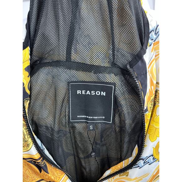 REASON Men's Medusa Gold Chain Print Jacket NWOT - Picture 3 of 4